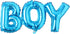Boy Girl Connection Letter Foil Balloons, Children Party Decoration Birthday Balloons, Inflatable Helium Balloon, Blue
