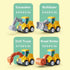 Bulldozer 3 4 5 6 7 D-KINGCHY Construction Vehicle Toys for Toddlers, Press and Go Excavator Drill Truck and Road