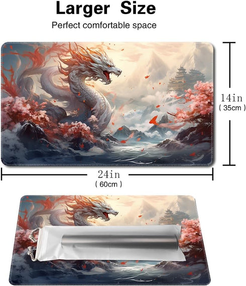 MTG Playmat Size 24x14in, Free Storage Bags, Non-Slip Backing, Ideal for TCG Card Game Enthusiasts (Guardian)