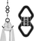 Black Swing Swivel, 30 KN Safest Rotational Device for Hanging Accessory