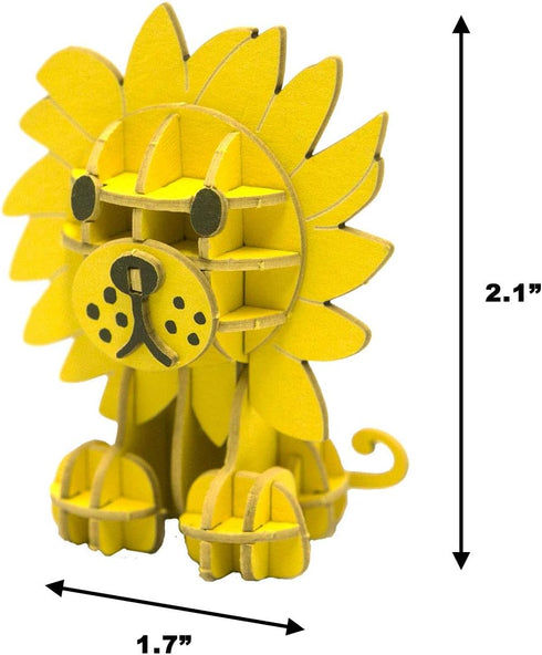 JIGZLE Lion Dick Bruna Miffy Collection, 3D Paper Puzzle DIY Kit