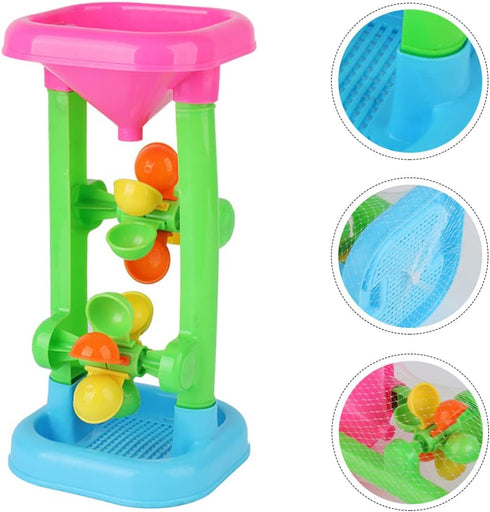 Alipis Sand Wheel Beach Toy - Water Sifting Funnel and Hourglass Toy for Summer Beach Fun