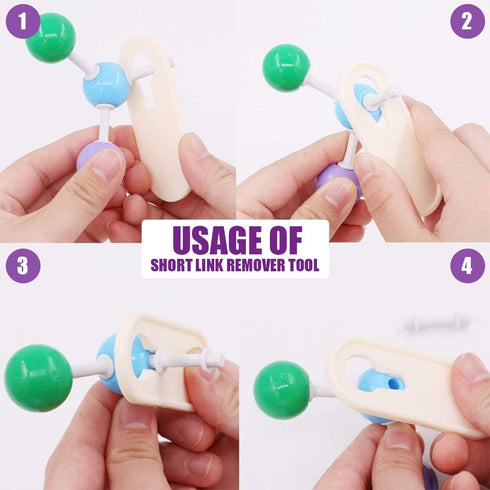 Swpeet 125 Pcs Molecular Model Kit for Inorganic & Organic Science Toys for Students 16+
