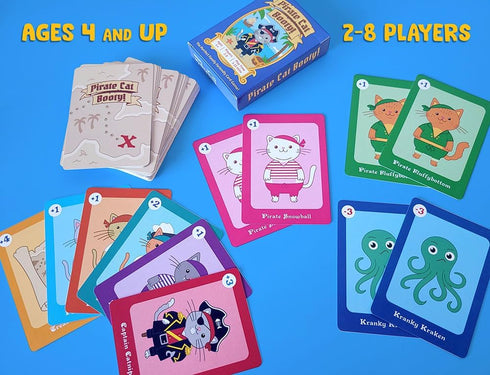 Pirate Cat Booty! Fun Family Card Game for Kids and Adults Ages 4 and Up, 2-8 Players