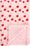 MOASIOP Strawberry Pink Baby Blanket - Ultra Soft, Lightweight & Breathable, Dotted Backing,