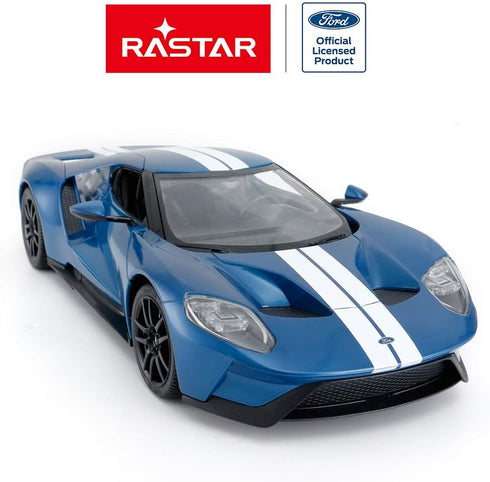 RASTAR RC Car | 1/14 Ford GT Remote Control Race Toy Car for Kids, Open Doors by Manual, Blue (2.4GHz)