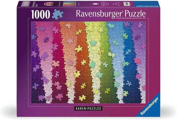 Ravensburger Karen Puzzles Colors on Colors 1000 Piece Jigsaw Puzzle | Vibrant