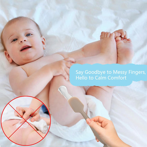 JIQIHEYI 3-Pack Baby Diaper Cream Spatula - Baby Diaper Rash Cream Applicator for Butt Paste - Diaper Cream Brush
