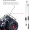 2 Pcs Black Metal RC Antenna, Decoration Accessory Parts for RC Crawler Car