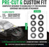 RC Body Mounts Hole Protection Kit, 8 Pieces Self-Adhesive Textured PVC Rubber Washers, Black