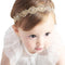 DANMY Baby Girl Super Elastic Headband, Cotton Lace Toddler Hair Band, Gold, 1pcs