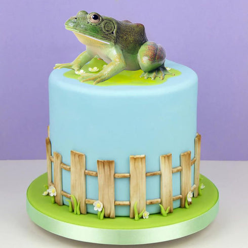Gemini&Genius Tree Frog Toy Figure for Kids, Realistic Hand Painted Bullfrog Action Figure