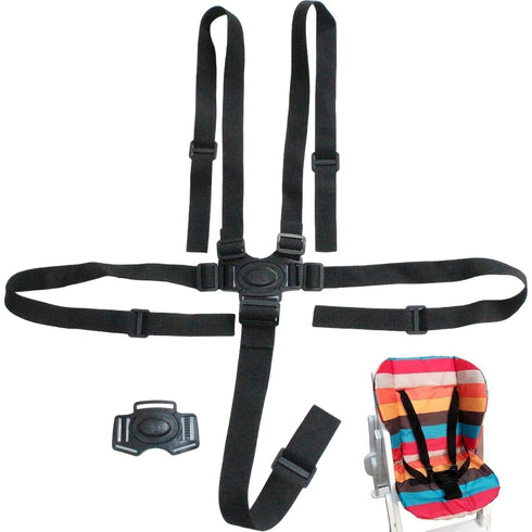 CNAFGBGG 5 Point Harness Car Seat, Adjustable Car Seat Harness for Kids, Easy to Install/Remove High Chair Straps