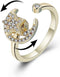 COLORFUL BLING Fidget Sunflower Evil Eye Daisy Spinner Stackable Rings Bee Butterfly