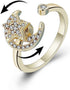 COLORFUL BLING Fidget Sunflower Evil Eye Daisy Spinner Stackable Rings Bee Butterfly