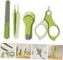 CVUTOVO Set Trimmer Nail Clipper Nail Kit for Newborns Travel Portable Grooming Care Kit Green