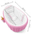 PandaEar Baby Inflatable Bathtub, Portable Travel Baby Infant Bath Tub Toddler Bathtub with Air Pump, Foldable Non-Slip Shower Basin Mini Air Swimming Pool for Newborn (Pink) by PandaEar