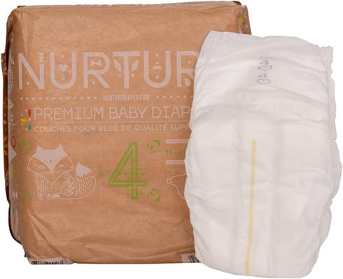 Nurture Diapers by BioBag, Size 4 (15-31 lbs), 78 Premium Quality, Eco Friendly, Hypoallergenic