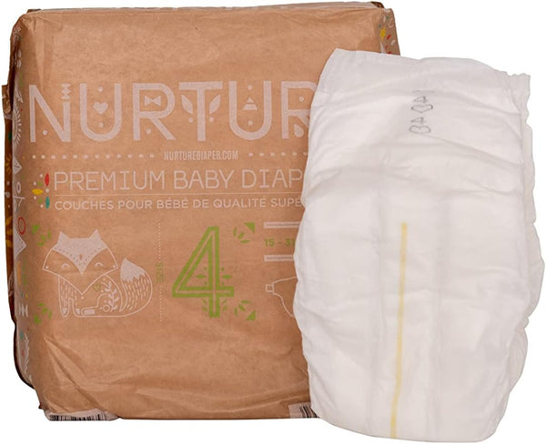 Nurture Diapers by BioBag, Size 4 (15-31 lbs), 78 Premium Quality, Eco Friendly, Hypoallergenic