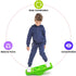 Kids Rocking Seesaw Balance Board with 5 Wooden Balls, Sensory Training Rocking Board for Indoor Outdoor Activity Toy