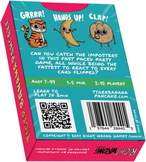 Tiger Banana Pancake - Fast Reaction Card Game for Family Game Night (2-10 Players)
