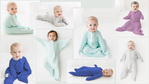 bebon Cozy 2-Way 95% 5% 4-8 Transition Swaddle - Baby Wearable Blanket - Sleep Sack, Wrap with Zipper - Bamboo Viscose