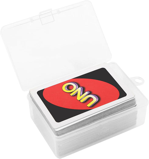 UNO Card Case Holder for Mattel Classic UNO Card Game, Holds 108 Pcs, 3.93 x 2.6 x 1.57 Inch Plastic Storage Box