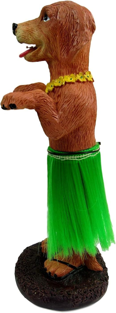 Franchise Figurine Company Hula Dog Dashboard Doll - Bobblehead Car Accessories for Van Life & Beach Creations