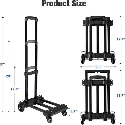KEDSUM Car Seat Travel Cart, Compact and Lightweight Dolly Cart for Airport, Solid Construction Portable Car Seat