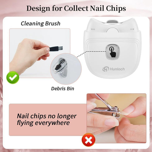 Generic Trimmer, Electric Nail Clipper, Portable & Easy to Use Fingernail USB Rechargeable Electric Nail Clipper
