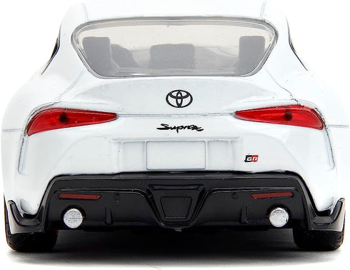 Pink Slips 1:32 W1 2020 GR Toyota Supra Die-Cast Car, Toys for Kids and Adults (White)