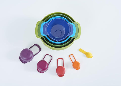 Casdon Joseph Joseph Nest Toy Food Prep Set - Colourful Utensils for Children Aged 3 Years & Up, Includes 9 Different