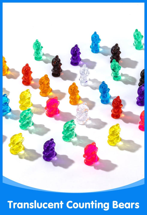 100 Counting 10 Counting Pcs Translucent Bears - Colors - Kindergarten Classroom & Light Table Manipulatives, & Color