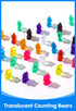 100 Counting 10 Counting Pcs Translucent Bears - Colors - Kindergarten Classroom & Light Table Manipulatives, & Color