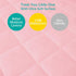 2 Pack 38" 24" Mini Crib Mattress Protector Sheets Fitted Waterproof Mini Crib Mattress Protector Pad Cover Pink