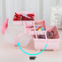 Hair Accessories Organizer for Girls, Lockable Three-layer Folding Craft Storage Box for Headbands, Clips, Ties 10.8 *