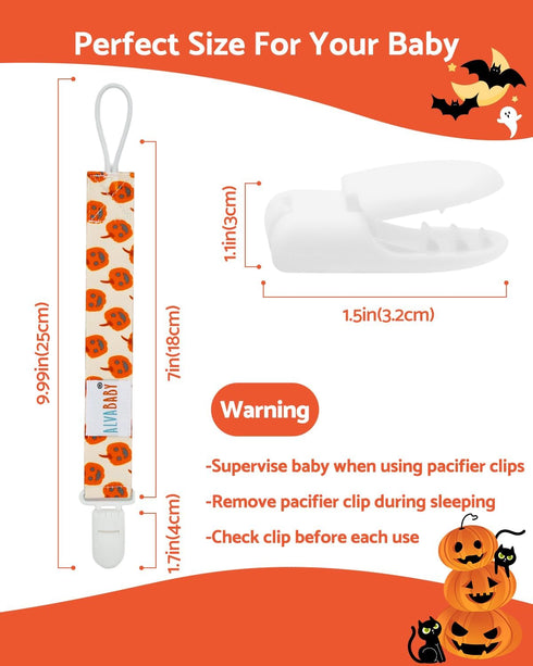 8 Pack 8DBP09A ALVABABY Pacifier Clips Pacifier Binky Paci Holder Leashes for Teethers