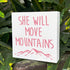 NKBINLILI Wooden Box Sign: She Will Move Mountains - Inspirational Girls Room Decor, Motivational Nursery Gift for Baby