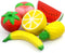 6PCS Jumbo Squishies Slow Rising Fruit Charms - Strawberry, Peach, Banana, Lemon, Watermelon, Pineapple