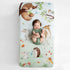 Rookie Humans 100% Cotton Sateen Fitted Crib Sheet: Enchanted Forest. Modern Nursery,