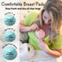 Bamboo Viscose Nursing Pads - 14 Washable Pads with Wash and Storage Bags for Breastfeeding (Pastel Touch, Medium 3.9")