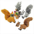 BWESOO 10cm Grey Mini Simulation Squirrel Mini Squirrel Stuffed Animals Rabbit Soft for Gift Home Decor Place Table