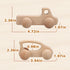 TOY Life Wooden Cars for Toddlers 1-3 - Montessori Toys for Babies, Baby Rattle Wooden Toy Truck