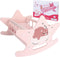 Offelec Wooden Baby Doll Crib Set, Pink Baby Doll Bed Toys, Rocking