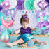 Morofme 22pcs Mermaid Theme Balloons, Helium Foil Ocean Decorations with Mermaid Tail and Sea Shells for Girls Party