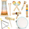 YUNLX Baby Musical Instruments-Montessori Wooden Toys for Toddlers 1-3 Neutral Colors Percussion Instruments