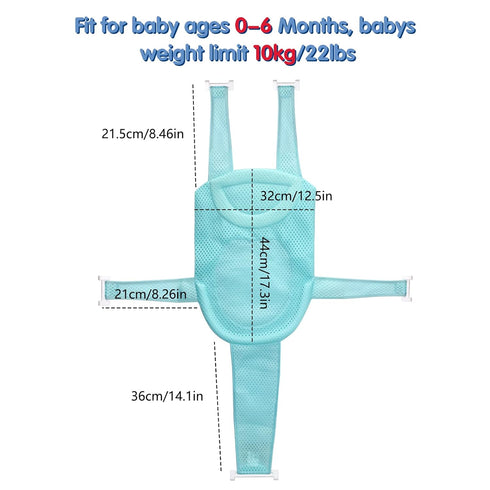 Colorlife Baby Bath Seat Support Net, Adjustable Non-Slip Five-Pointed Shower Mesh for Newborn 0-6 Months