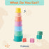6+ B. toys Sensory Baby Toys Soft Baby Blocks Stacking Drip Cups Numbers, Shapes & Animals Months Stackin' Squishies
