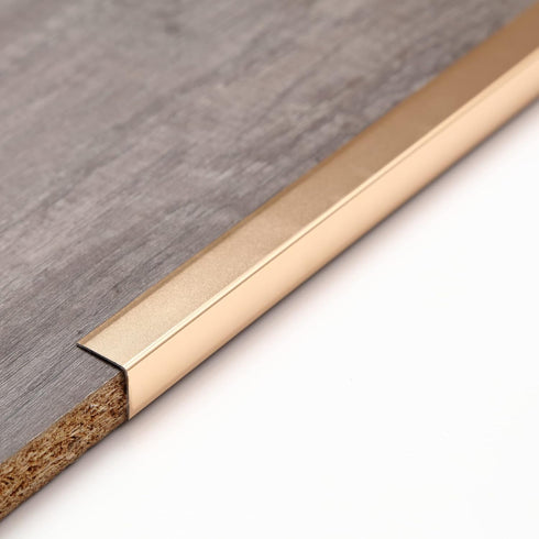 Trimold Matte Gold Aluminum Peel and Stick L Molding Corner Guards with
