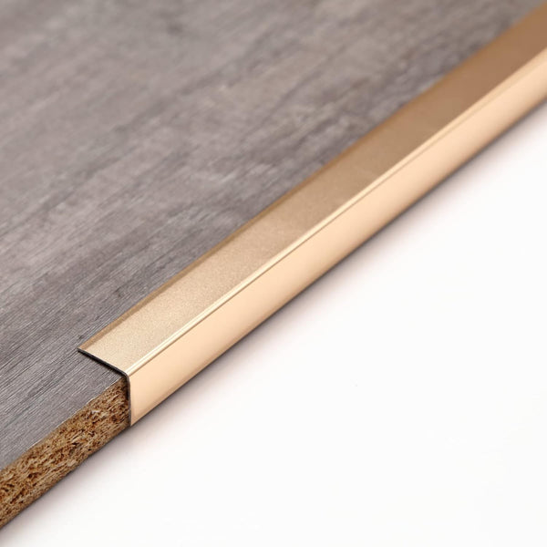 Trimold Matte Gold Aluminum Peel and Stick L Molding Corner Guards with